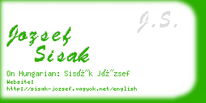 jozsef sisak business card